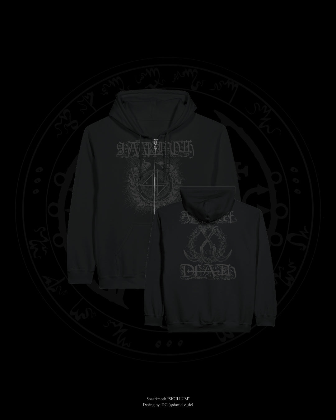 Shaarimoth "SIGILLUM" GREY Zip-hoodie