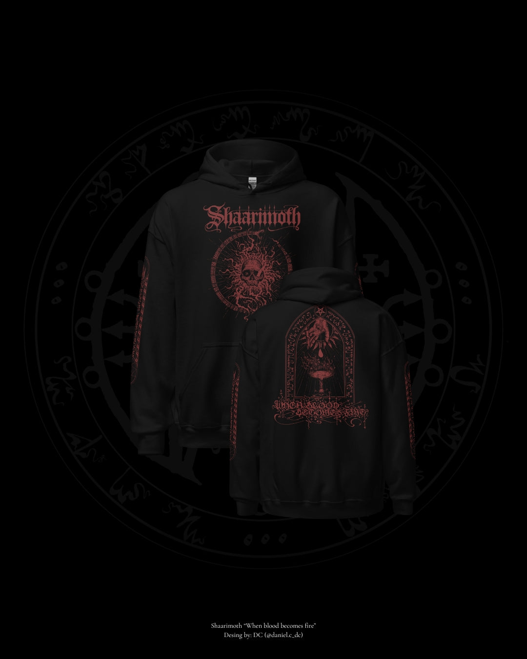 Shaarimoth "When blood becomes fire" RED Hoodie