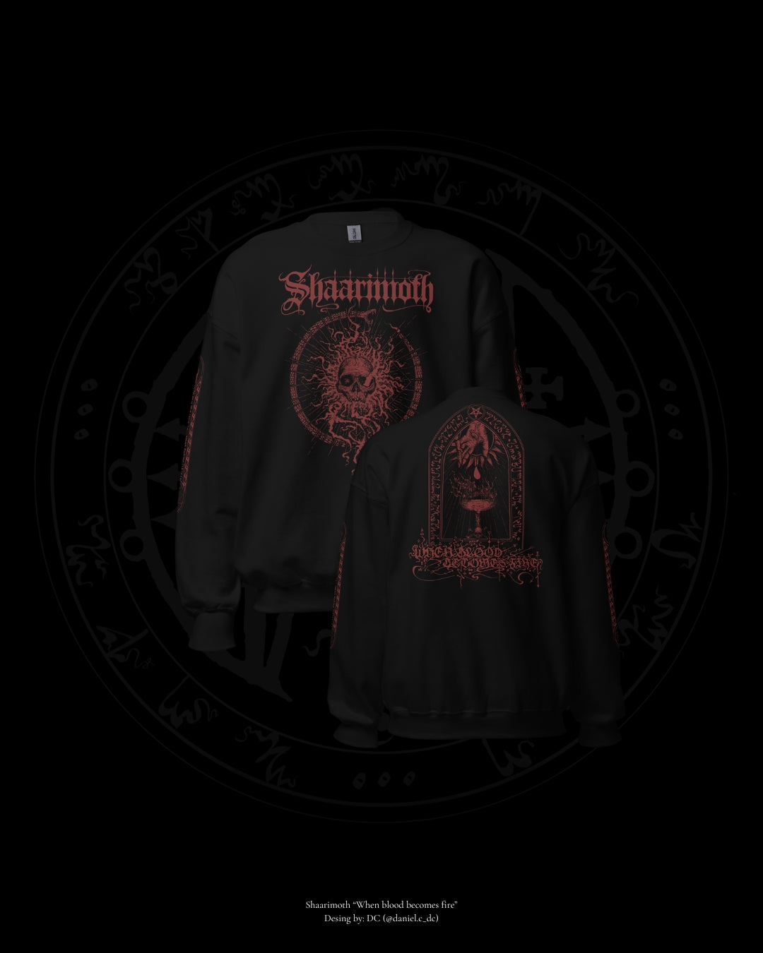 Shaarimoth "When blood becomes fire" RED Sweatshirt