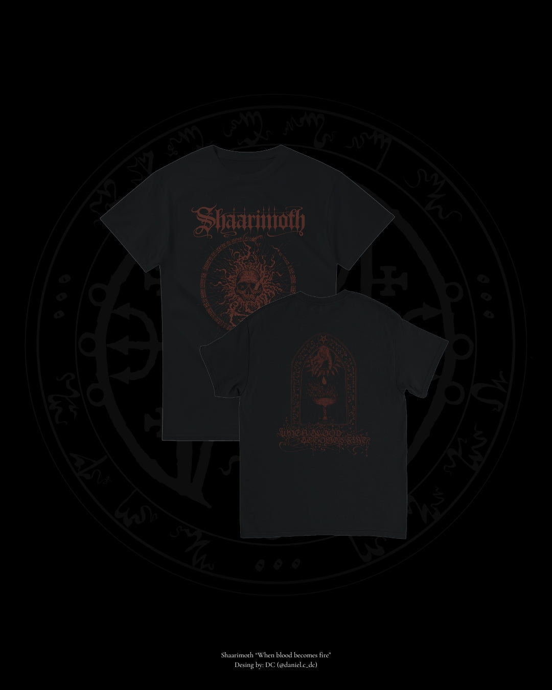 SHAARIMOTH "When Blood Becomes Fire" RED T-shirt