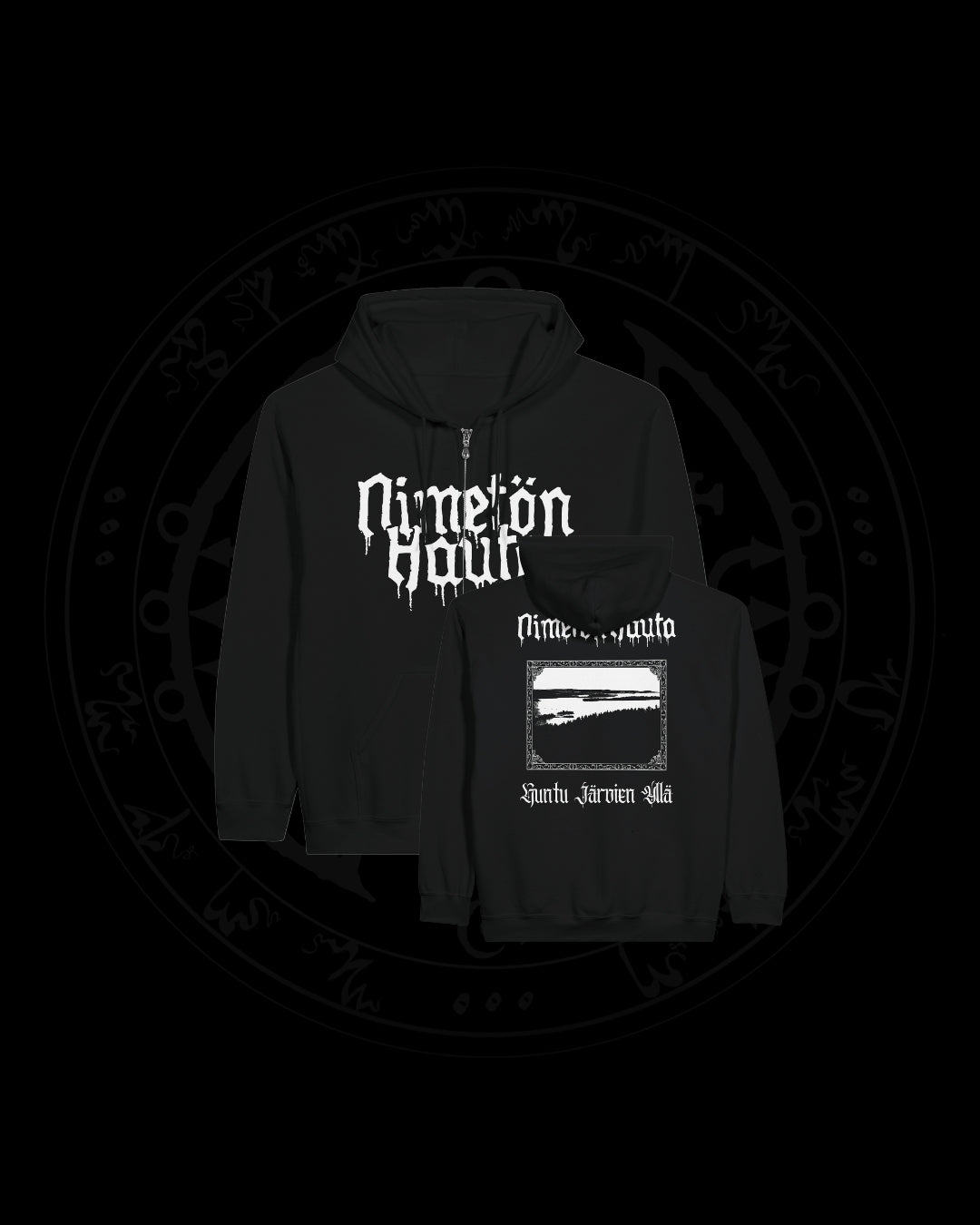 NIMETÖN HAUTA "Huntu Järvien Yllä" Zip hoodie