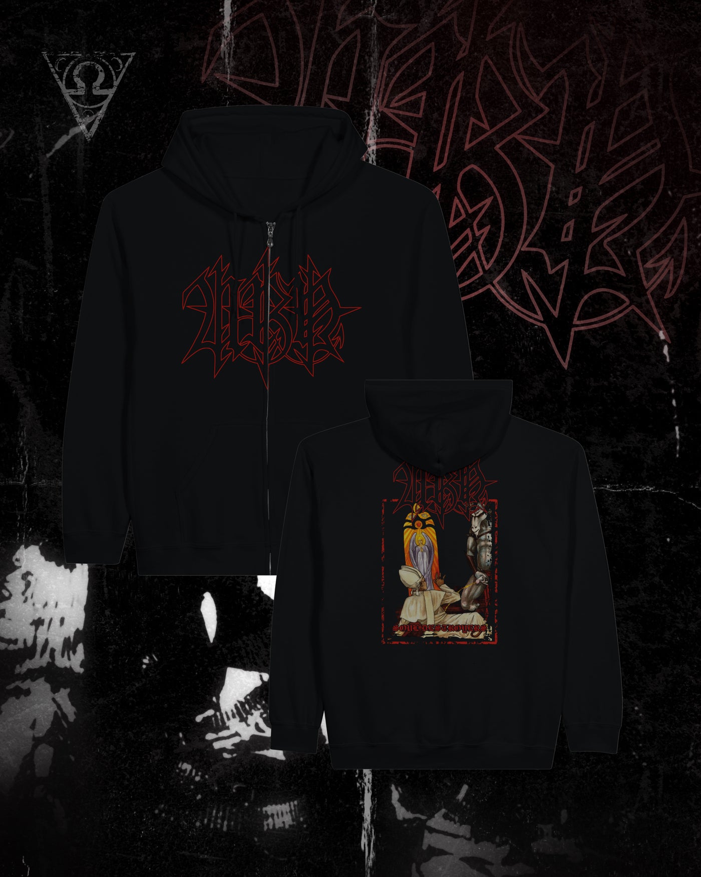 URN "SOUL DESTROYERS" Reattack! Zip-Hoodie